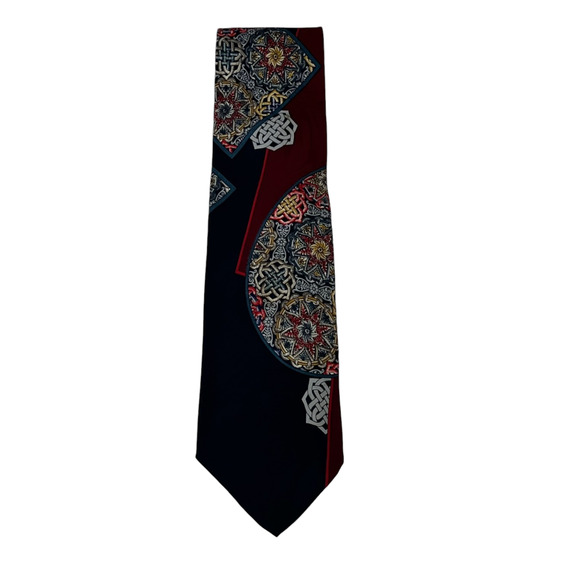 Carlo Palazzi Studio Mens Silk Tie Navy Blue Multicolor Handmade in Korea - Picture 2 of 7